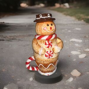 Cracker Barrel Gingermint Gingerman Creamer & Covered Sugar Bowl Spoon Candy New